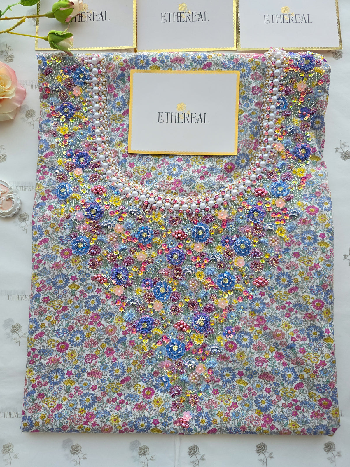 Liberty London May Fields - Hand Embroidered