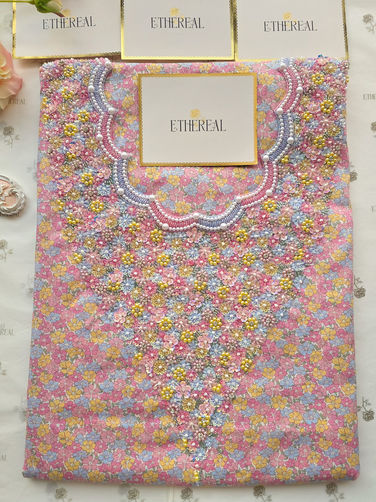 Liberty London Sadie Rose - Hand Embroidered