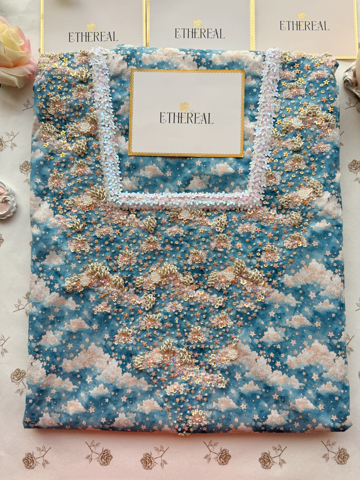 Where the Stars Gather - Hand Embroidered