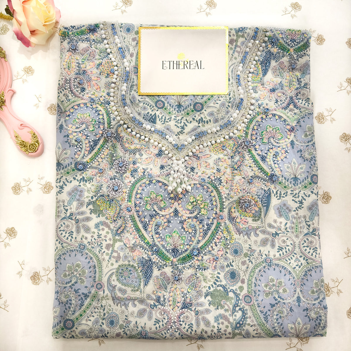 Liberty London Theri Kitty - Hand Embroidered