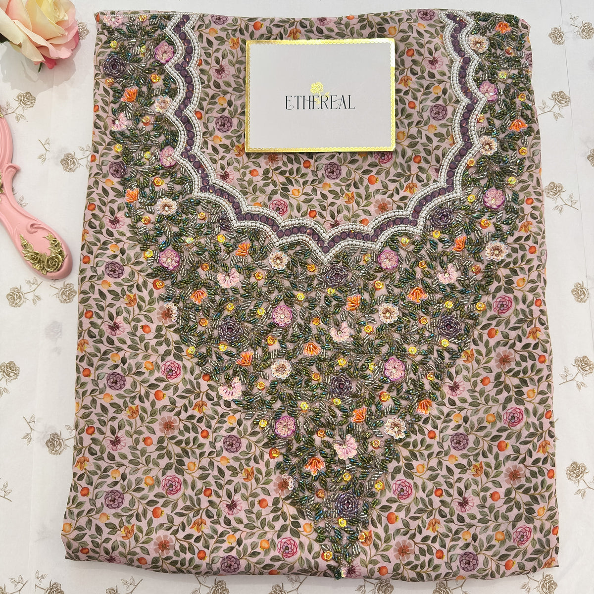 Liberty London Zara Thanrose - Hand Embroidered