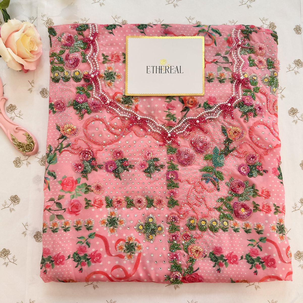 Rosette - Hand Embroidered