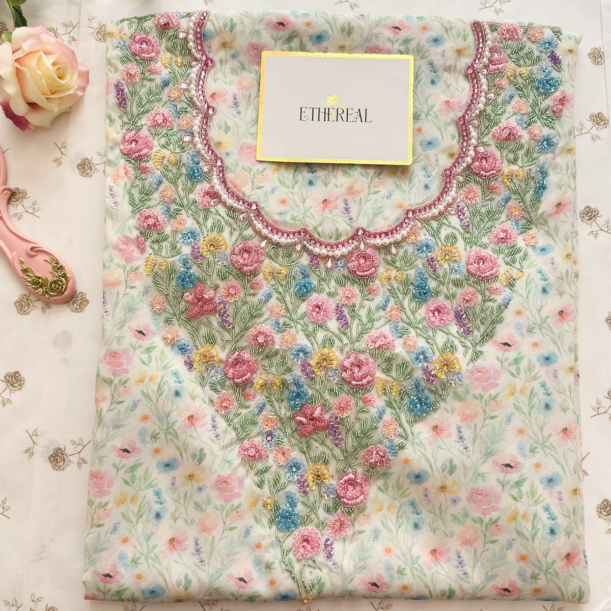 Fleur de Lumiere - Hand Embroidered