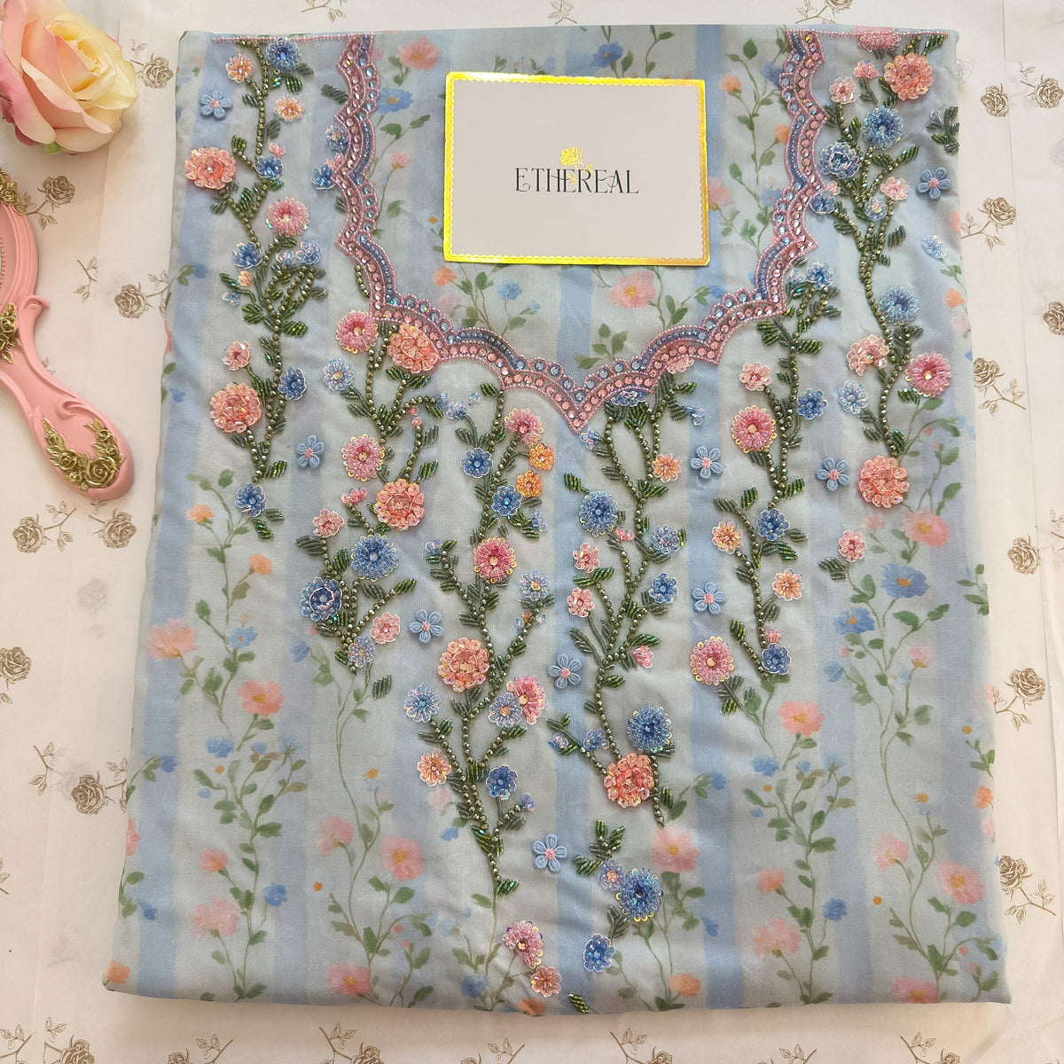 The Garden Waltz - Hand Embroidered