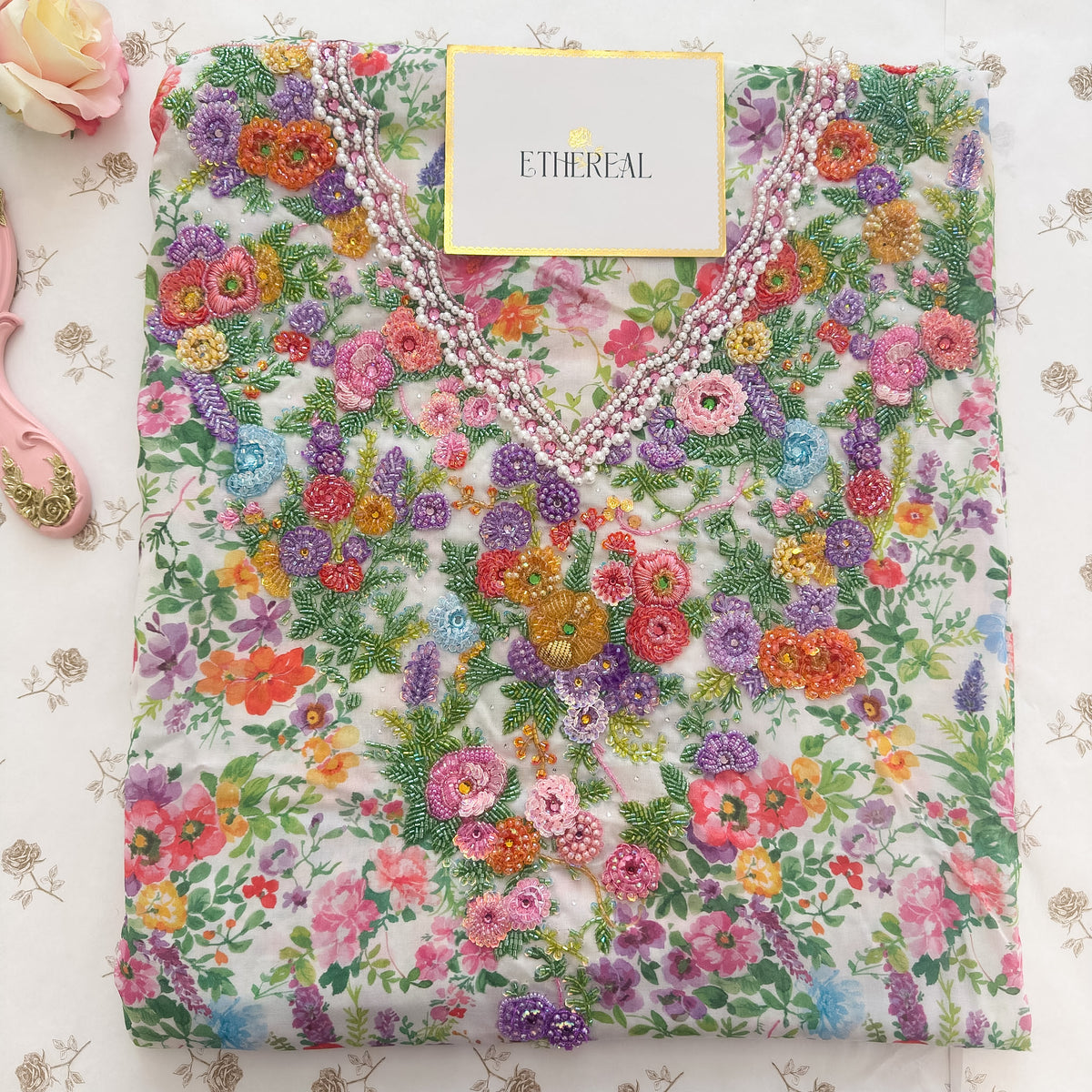 The Grand Bouquet - Hand Embroidered